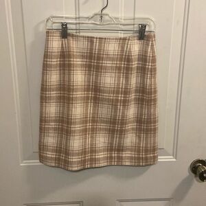 Tan Eddie Bauer plaid skirt